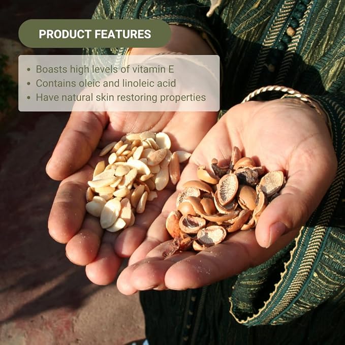 Argan Oil for Hair Growth Oil 4 Gallon (Aceite de Argan) - 100% Pure Cold Pressed Moroccan Oils - Suitable for Colored & Damaged Hair, Face, Body Oils, Nail & Scalp