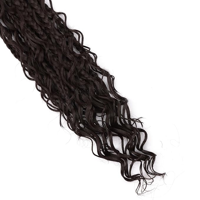 14 Inch Goddess Box Braids Crochet Hair for Black Women 8 Packs Crochet Box Braids Pre-looped Boho Box Braids Crochet Braids Synthetic Braiding Hair Extension #4