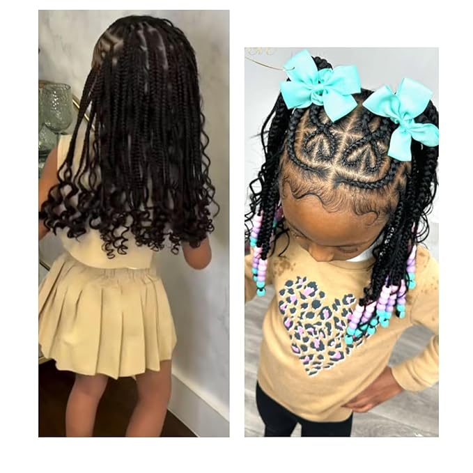 Kids Braiding Hair Pre stretched 16 inches Yaki ez Braid Braiding Hair for Kids Knotless Boho Braids