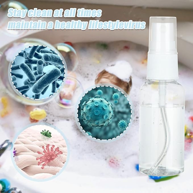 APACALI 60PCS 1 Oz Spray Bottle Mini Mist Sprayer Clear Fine Small Spray Bottle Empty Travel Spray Bottles Reusable Liquid Containers Water Spray Bottle for Perfume, Plant(30ml)