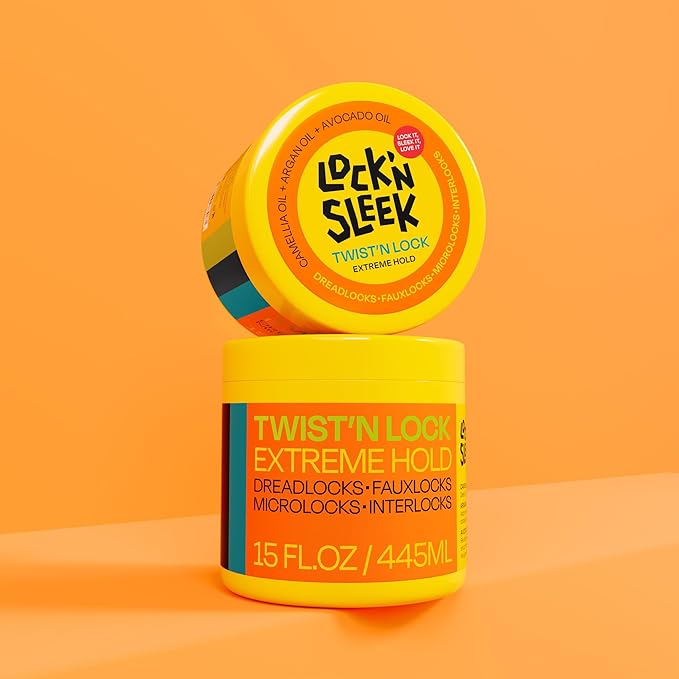 LOCK'N SLEEK Braiding Gel, Extreme Hold Braid, Loc, and Twist, Flake-Free, Tames Frizz, and Contol Edge (15 Fl Oz (Pack of 1))