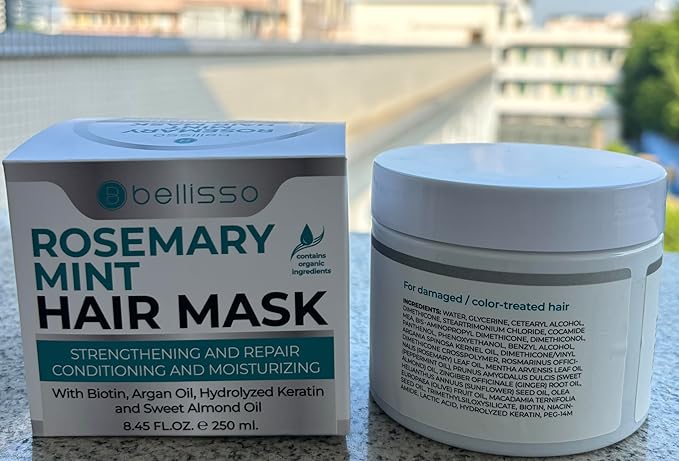 Rosemary Mint Oil Hair Mask - Deep Conditioning Repair Products for Damaged Care - Scalp Moisturizer and Hydrating Treatment for Women and Men - Volume for Extremely Dry, Thin and Frizzy Locks