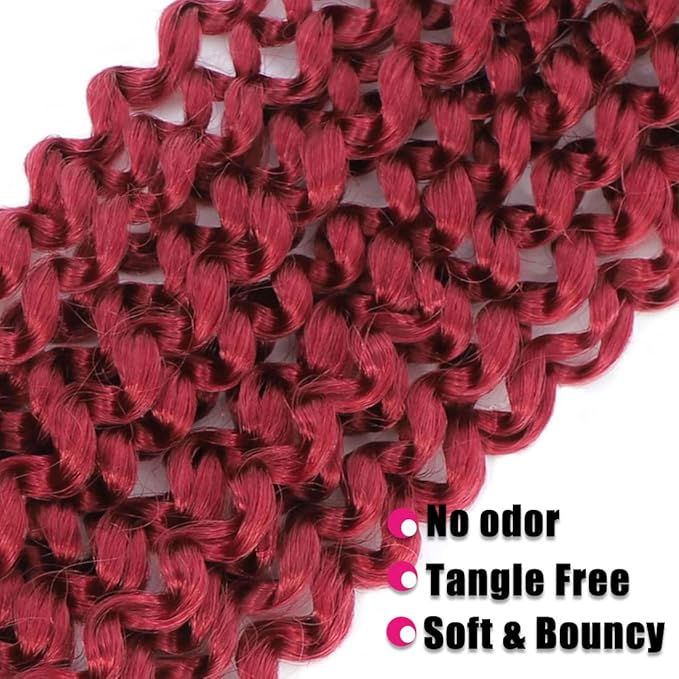 Passion Twist Hair 18Inch 6 Packs Passion twists Crochet Hair Water Wave Crochet Hair for Black Women (18 Inch (Pack of 6), Bug) …