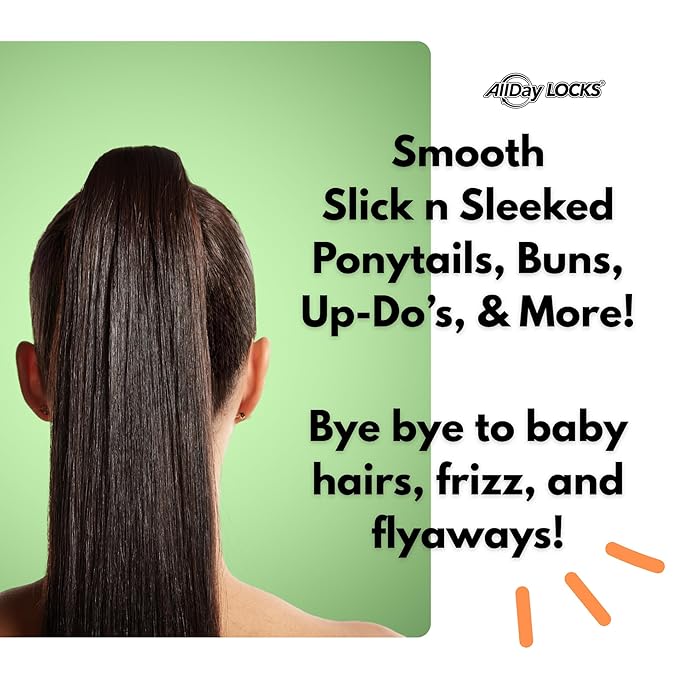 AllDay Locks Wax Stick (1.76 oz) | Hair Styling Edge Control Slick Stick | Non-Greasy, Easy-to-Use | Compact & Mess-Free Frizz Tamer | Olive, Coconut, Avocado, Shea Infused | 1.76 oz