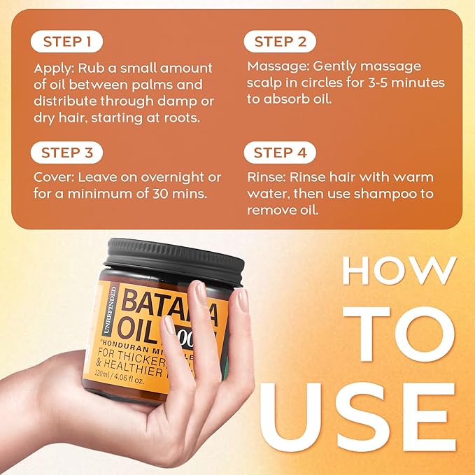 Unrefined Batana Oil for Hair Growth, Dr. Sebi Raw Batana Oil from Honduras, Hair Mask Hair Growth oil with Organic and Natural Ingredients, Espresso Coffee, 4.06 fl oz