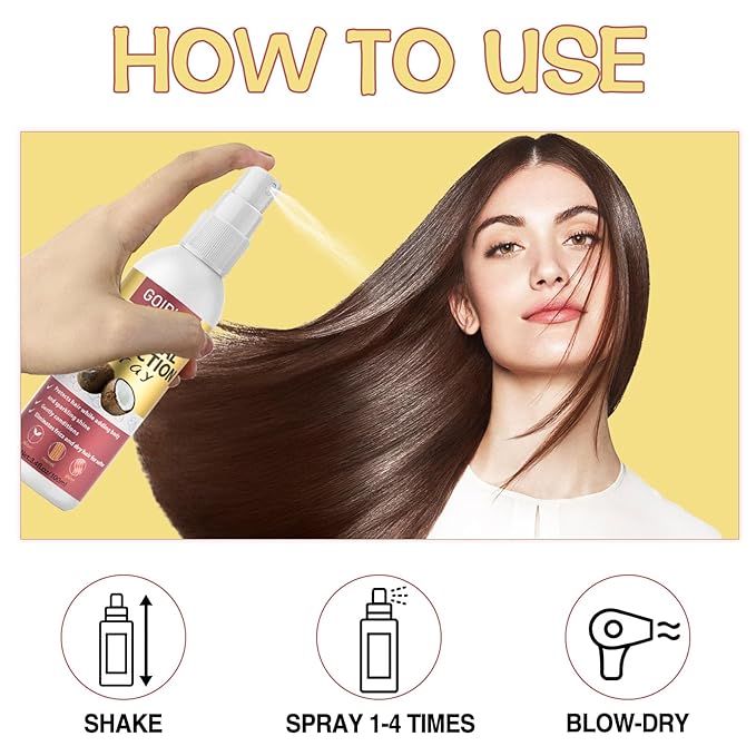 Coconut and Rosemary Hair Thermal Protector Spray with Nourishing Oil - Heat Protectant Organic Formula for Heat Protection and Hair Growth - 2 Pack