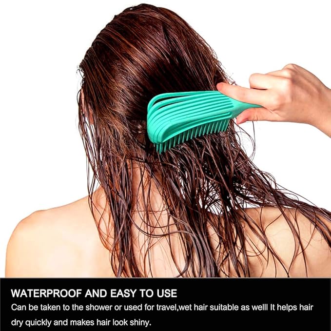 Detangling Brush for Afro/African Hair Textured 3a to 4c Kinky Wavy/Curly/Coily Hair, Knots Detangler Scalp Massage Comb for Women (2 pcs, Green)