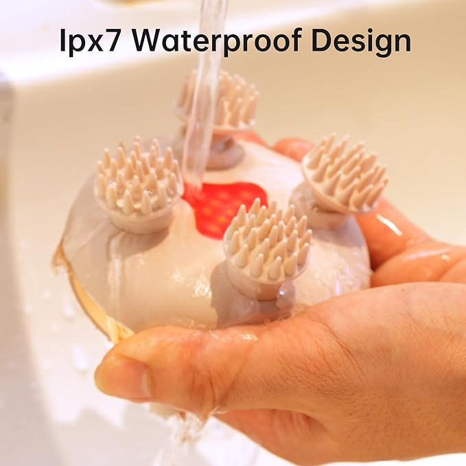 COMFIER Scalp Massager Hair Growth with 3 kneading Modes,Waterproof Hair Massage with 8 Claws for Deep Cleansing,Cordless Head Massager,Body Cat Head Scratcher,Christmas Gifts for Women,Men