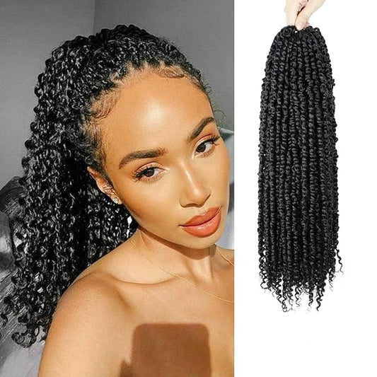 Passion Twist Hair - 8 Packs 24 Inch Passion Twist Crochet Hair For Black Women, Crochet Pretwisted Curly Hair Passion Twists Synthetic Braiding Hair Extensions(24 Inch 8 Packs, #2)