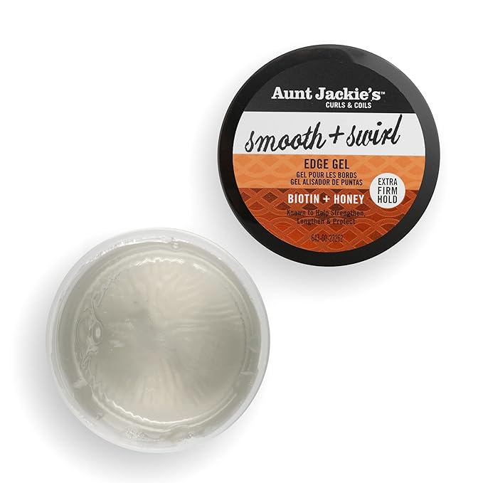 Aunt Jackie's Award-Winning Braid + Twist Collection Smooth + Swirl Edge Gel with Extra Firm Hold, 4oz