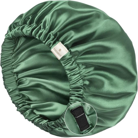 YANIBEST Silk Bonnet Satin Bonnet for Sleeping Women Men, Adjustable Double Layer Hair Bonnet for Curly Braids Reduce Frizz