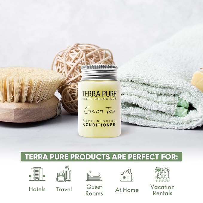 Terra Pure Conditioner, Travel Size Hotel Amenities, 1 oz (Case of 300)