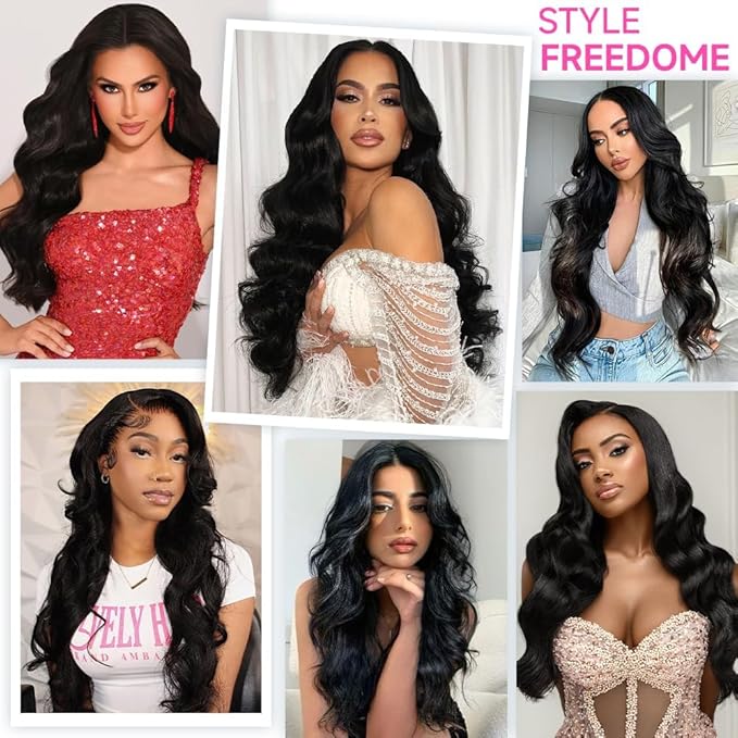 13x6 Body Wave Lace Front Wigs Human Hair Pre Plucked with Baby Hair 220% Density Glueless HD Transparent Lace Frontal Wigs Human Hair for Women Natural Color Brazilian Hair 20 Inch