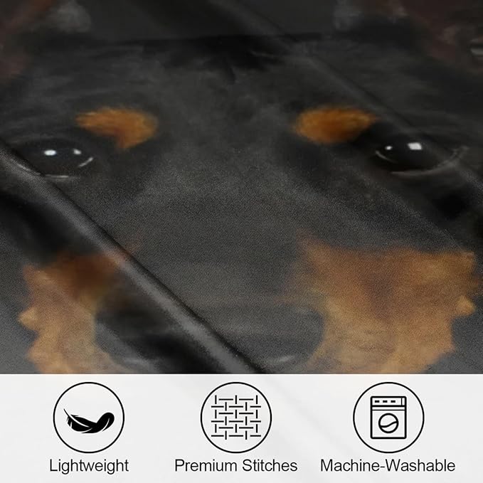 Doberman Dog Silky Satin Pillowcase for Hair & Skin, Bed Pillow Cases with Hidden Zipper Soft Breathable Pillow Covers for Sleeping King Size, 20x40in