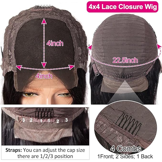 Eooma Curly Lace Front Wigs Human Hair for Black Women 4x4 Lace Closure Kinky Curly Human Hair Wigs 24 Inch Pre Plucked with Baby Hair 10A 150% Density Brazilian Hair Wig