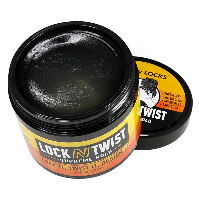 AllDay Locks Lock N Twist (10 oz) | Supreme Hold, No Frizz or Flaking | Hydrating, Nourishing Locking Gel | Grape & Avocado-Infused | Lock & Twist Braids, Locks, Twists, Cornrows | 10 oz