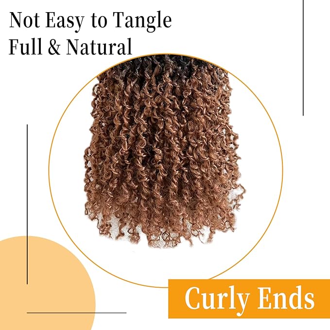 10 Inch Pre-Looped Yanky Twist Crochet Hair, 30 Strands/Pc, Mini Passion Twists, Senegalese Braiding Hair (OT30, 8 Pcs/Pack)