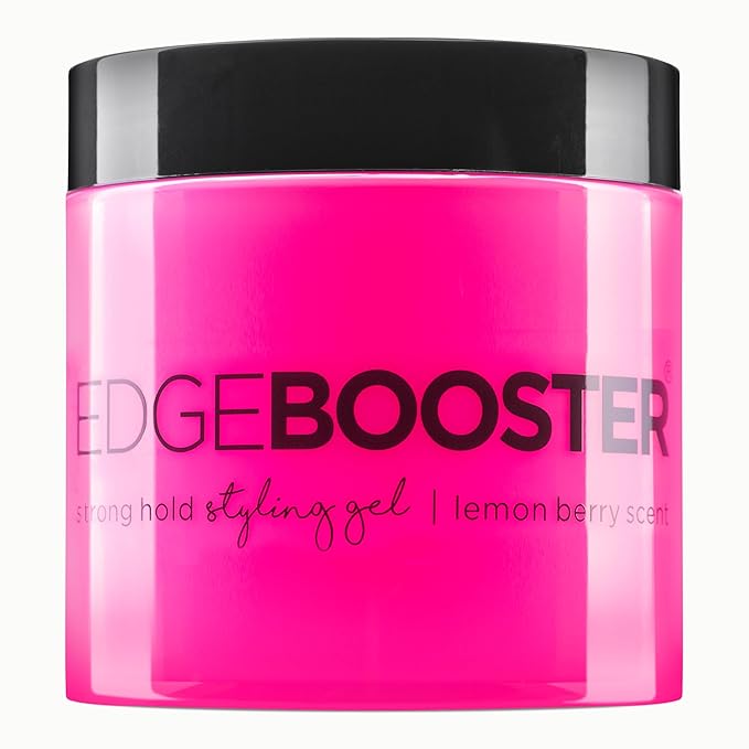 Style Factor EDGE BOOSTER® Strong Hold Styling Gel | Alcohol-Free Hair Gel with Camellia Sinensis Seed Oil for Curly, Wavy & Sleek Styles | Frizz Control, Long-Lasting and Flexible Hold (16.9oz)