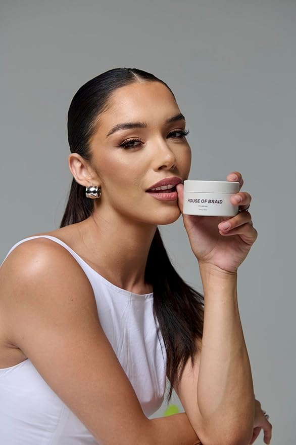 Hair Styling Gel - Extra Hold for Curly, Wavy, Slick Back, Edge Control, Braid Gel - Non Toxic, Frizz and Flake Free Hair Jam with All Natural Ingredients (3.4 Oz)