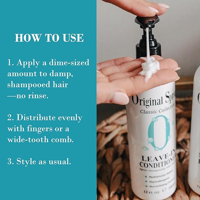 Original Sprout Leave-In Conditioner, Lightweight Moisturizing Conditioner for Dry & Damaged Hair, Detangles, Tames Frizz & Adds Shine, Vegan, Sulfate Free, Safe for Kids & Adults, 12 fl oz, 2 Pack