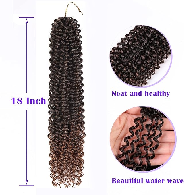 Lady Miranda Passion Twist Hair 18 Inch Jerry Curl Crochet Hair 3X Braid Hair Passion Twist Crochet Hair for Black Women Afro kinky Curly Braiding Hair Extensions (T30#)