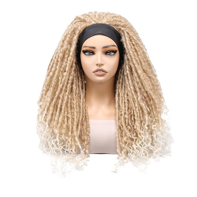24 Inch Crochet Hair, Crochet Braids with Curly Ends, Goddess Locs Crochet Hair Light Weight & Soft for Women (Yellow)