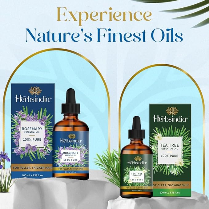 Rosemary Essential Oil for Hair - Huge 3.3 Fl Oz - 100% Pure - Premium Grade with Glass Dropper, Undiluted, Non-GMO