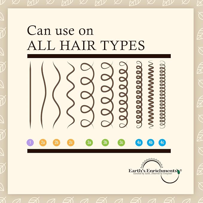 Earth's Enrichments Hot Oil Treatment for Dry, Damaged Hair, Hair Growth Serum, Moisturizes, Hydrates, Reduce Shedding and Breakage, USDA Organic, 8oz