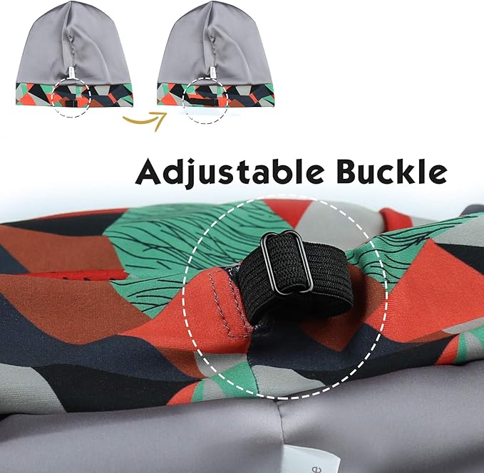 Adjustable Satin Lined Sleep Cap for Dreadlocks Curly Hair Large Head-Stay On Overnight