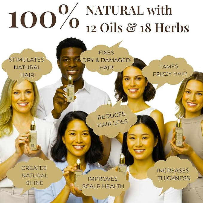 REVATOLOGY Hair Growth Oil for Adults (Made in USA) pre-rinse Formula with 30 Oils and Herbal extracts Reduces Hair Fall, Boosts Regrowth & Strengthens Roots | Cruelty & Chemical Free