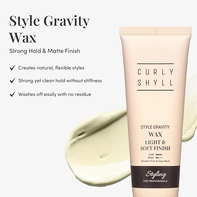 CURLYSHYLL Style Gravity Wax | Creamy Texture Styling for a Natural Look | Soft Hold Daily Hair Wax for Men & Women | 100ml