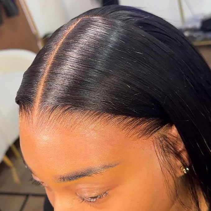 UMEGOOD 13x6 Full Frontal SKINLIKE Real HD Lace Wig Pre-Plucked, 0.10mm Ultra-thin HD Lace Vivid Clean Hairline Bleached Small Knots 250% Density Body Wave Full Cuticle Aligned Virgin Hair 28 Inch