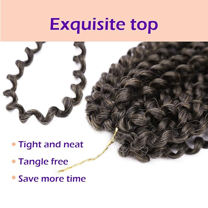 LADY MIRANDA Ombre Blonde Afro kinky Curly Braiding Hair Extensions Jerry Curl Crochet Hair 3X Braid Hair 11" Short Synthetic Hair Styles (1B/27)