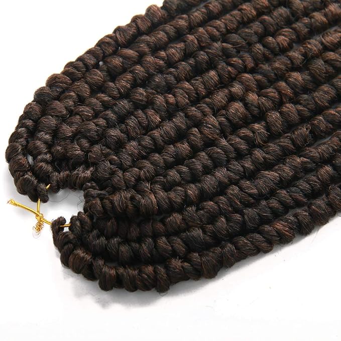 14 Inch Twist Crochet Hair Spring Twist Crochet Senegalese 8 Packs Crochet Hair For Black Women (14inch (Pack of 8), T1B/30#)
