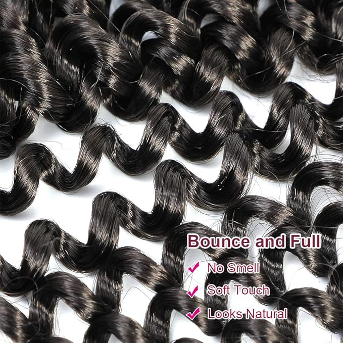 Dansama Passion Twist Hair 24 inch : Water Wave Crochet Hair Braiding Hair for Bohemian Crochet Braids Hair Extensions (24inch (Pack of 7), #4)