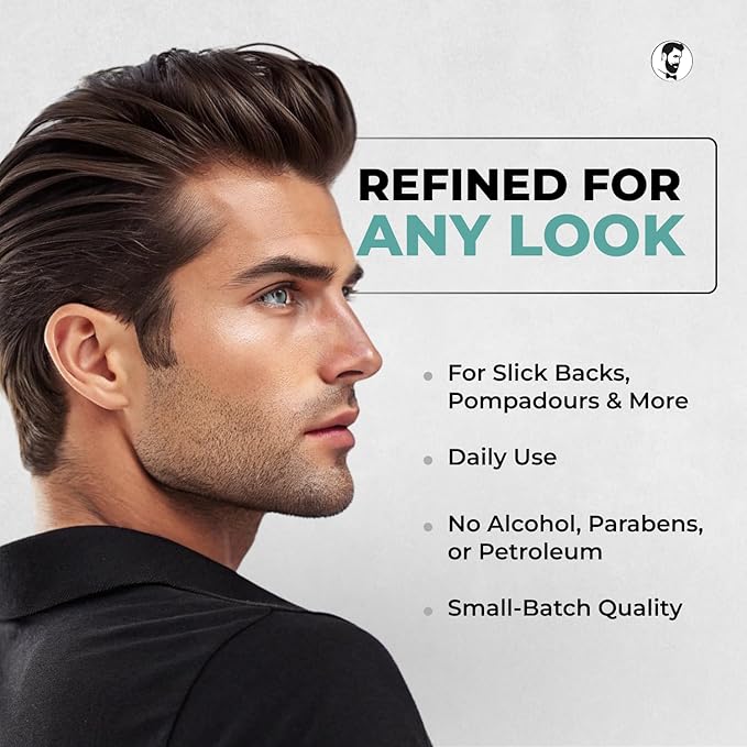 Gentlemen Republic 16oz Refined Hair Gel for Men - Premium Men's Hair Styling Product, 24 Hour High Hold & Shine. No Beeswax, Alcohol, or Parabens, Humidity Resistant