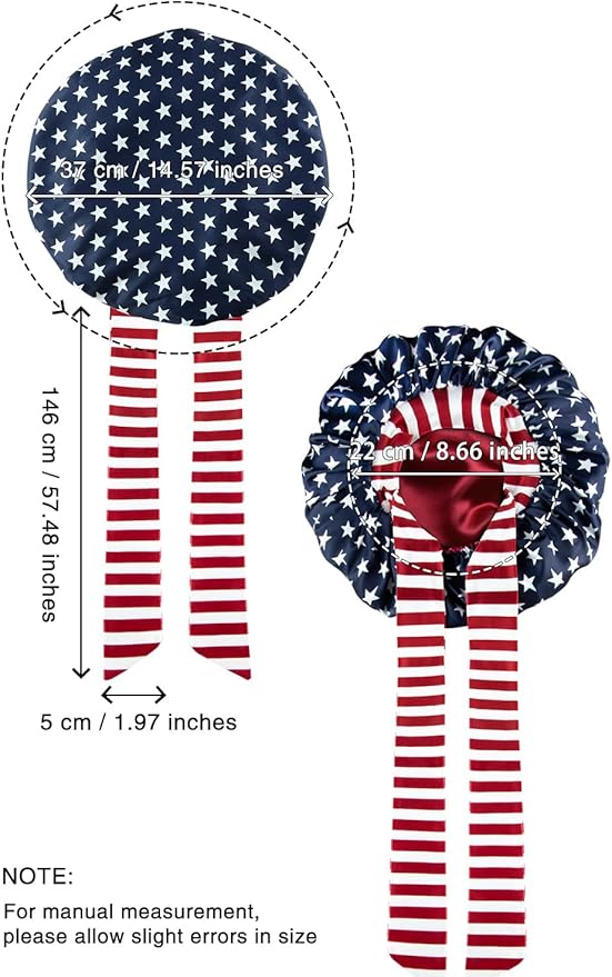 Double Layer Silk Bonnet with Tie Satin Lined Sleep Cap Hair Cover for Women's Curly Natural Hair