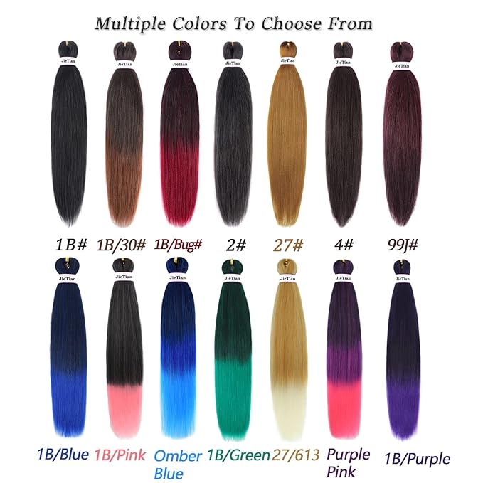 Pre Stretched Braiding Hair Ombre 30 Inch 8 Packs Synthetic Crochet Braids Hot Water Setting Professional Soft Yaki Texture Synthetic Hair Extensions(30 Inch 4/27/613)