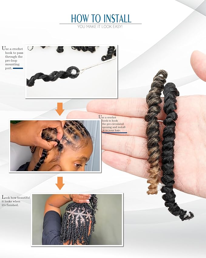 Passion Twist Crochet Hair-Mixed Color Combo Pack(6 packs 1B+2 packs T1B/27),Pre-twisted Pre Looped Super Soft & Bouncy Synthetic Braided Hair Extensions For Black Women and Kid(6"-8 Packs,1B+T27)
