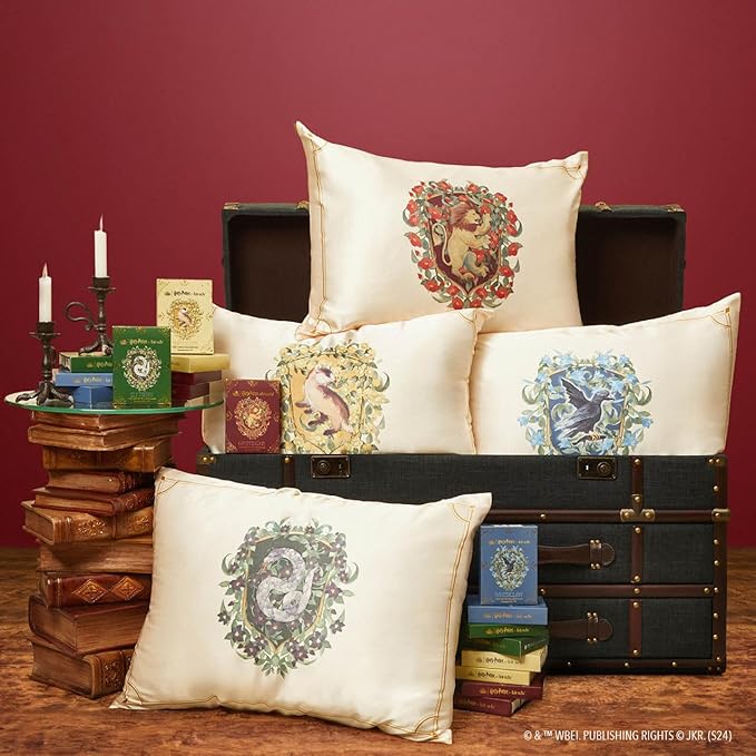 Kitsch x Harry Potter Hufflepuff Satin Pillowcase with Zipper – Double-Sided Crest Design – Better Than Silk Pillowcase – Perfect for Kids Rooms & Toddler Bed Time Pillow Case – King Size 19x36