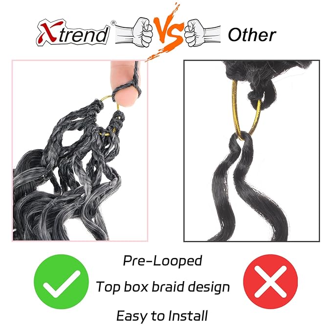 10 Inch Gogo Curl Crochet Hair 8 Packs Natural Black Ocean Wave Crochet Hair Deep Twist Pre-looped Goddess Box Braids Short Curly Water Wave Synthetic Braiding Hair for Women (16Strands/pack Tgrey#)