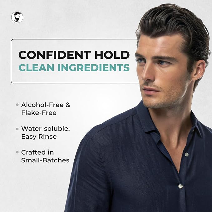 Gentlemen Republic 16oz Refined Hair Gel for Men - Premium Men's Hair Styling Product, 24 Hour High Hold & Shine. No Beeswax, Alcohol, or Parabens, Humidity Resistant