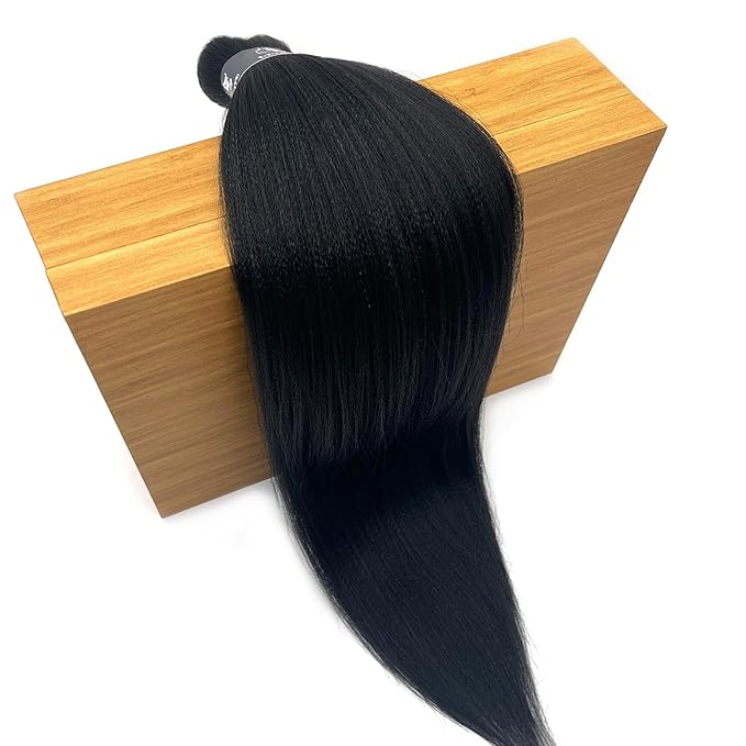 1b Black Kids Braiding Hair Pre Stretched Ez Synthetic Hair for Braiding Black Women Non Toxic Hypoallergenic Knotless Braids Hair Extensions 20 Inch 3 Packs