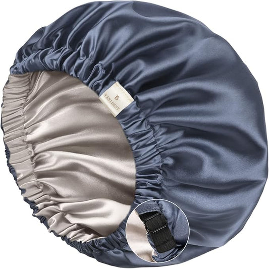 YANIBEST Silk Bonnet Satin Bonnet for Sleeping Women Men, Adjustable Double Layer Hair Bonnet for Curly Braids Reduce Frizz