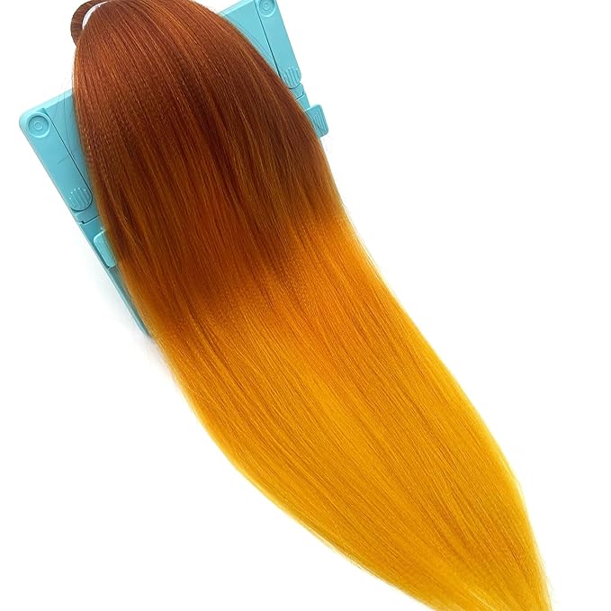 Ombre Braiding Hair Pre Stretched Color Ginger Golden Orange Crochet Braids Hair Extensions for Braiding Hypoallergenic Knotless Pre-Stretched Braiding Hair Ombre 26 Inch