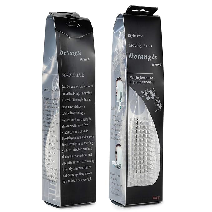 BESTOOL Detangling Brush for Curly and Natural Black Hair, Afro 3/4abc Texture, Faster and Easier Detangling of Wet or Dry Hair with No Pain (Blue)