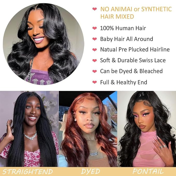 SENSAIRUITE Body Wave Lace Front Wigs Human Hair Wide Lace 180 Density Human Hair Wigs 13x4 Human Hair Lace Front Wigs Pre Plucked 20 Inches Natural Color