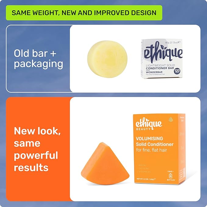 Volumizing Conditioner Bar with Biotin for thin, fine hair - Plastic-Free, Vegan, Cruelty-Free, 2.12 oz