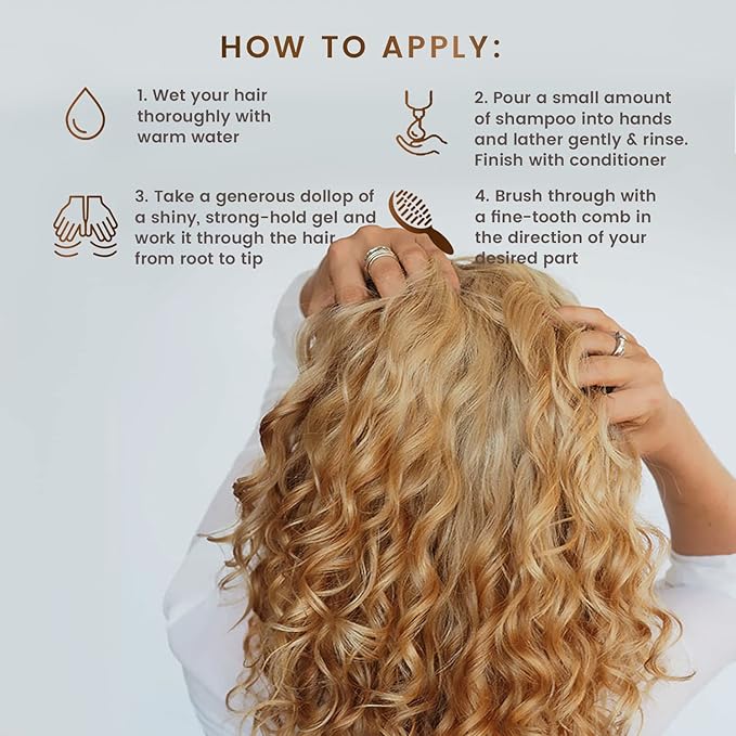 MGA Vegan Hair Styling Gel - Scalp Rescue Organic Formula for Flexible & Natural Hair Style | Curly Hair Products for Men & Women Provides Frizz Control | Alcohol Free & Color Safe Hair Gel | 32 Fl Oz