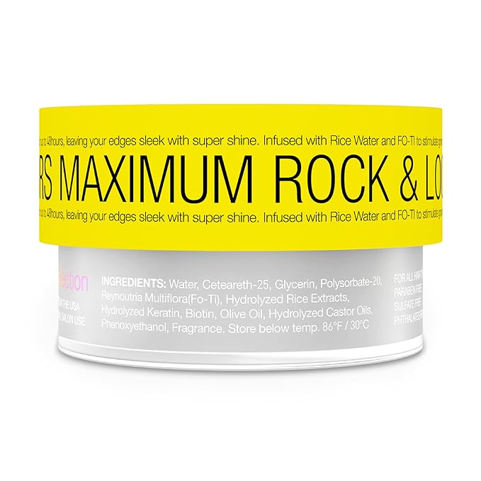 Edge Lux Pineapple Edge Control Gel with Castor Oil, Keratin, Biotin, and Olive Oil - 48 Hour Maximum Hold, Non-Flaking, Non-Greasy, Scented, Conditioning Styling Gel for All Hair Types, 1 Ounce